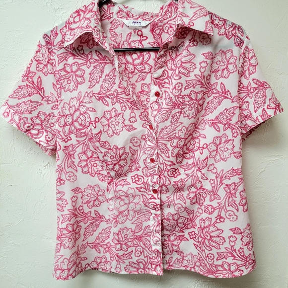 Vintage 90s Floral Blouse - Picture 2 of 4
